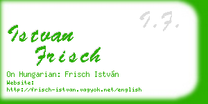 istvan frisch business card