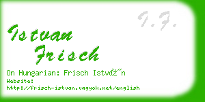 istvan frisch business card